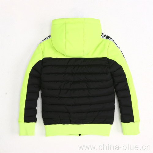 Boys knitted quilting padding jacket